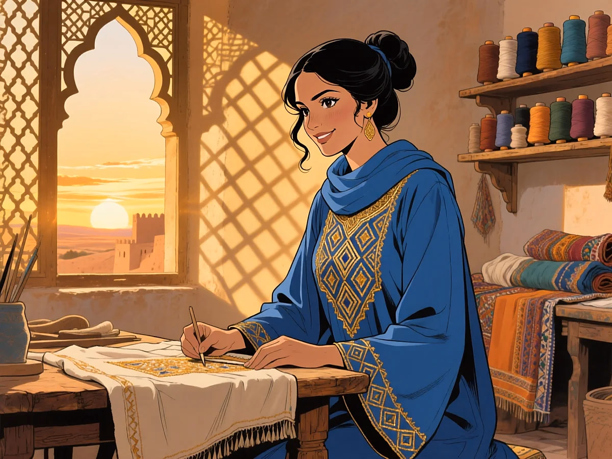 Illustration culture CULTURE — caftan marocain patrimoine unesco mode
