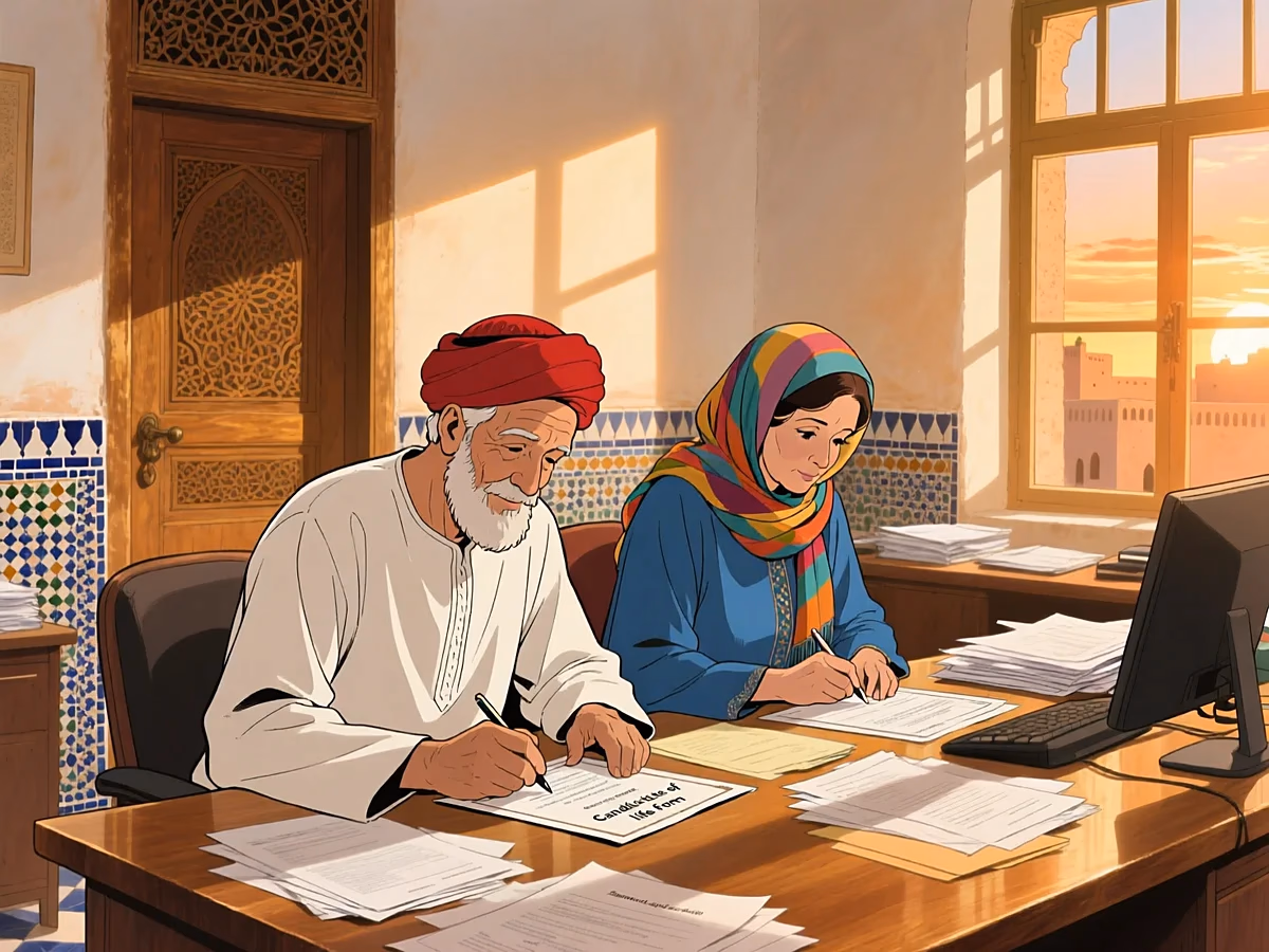 Illustration light VIVRE — certificat vie pension retraite mre