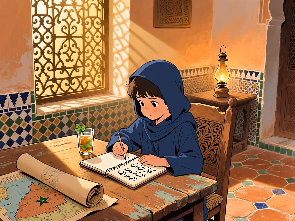 Illustration light VIVRE — darija enfants mre