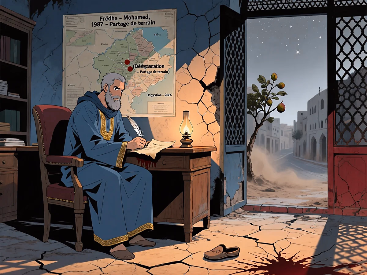 Illustration dark PATRIMOINE — heritage bloque maroc mre
