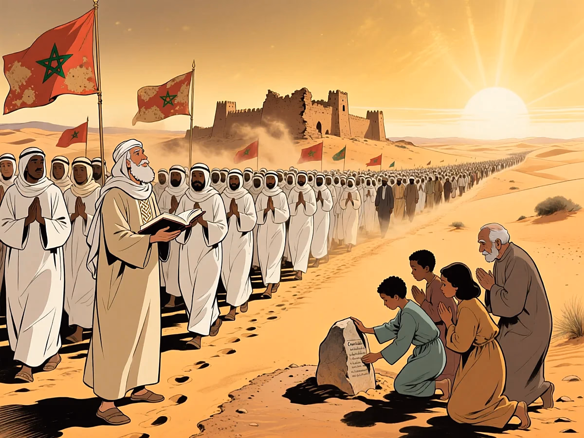 Illustration culture CULTURE — marche verte 1975 sahara maroc histoire